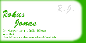 rokus jonas business card